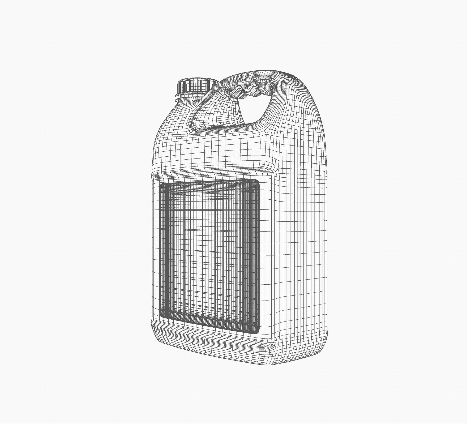 Detergent Container Square 3D model_10