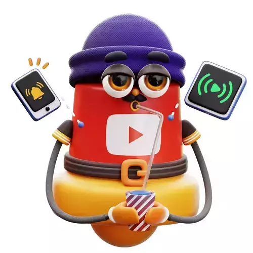 Youtube Sticker Mascot 3D Icon