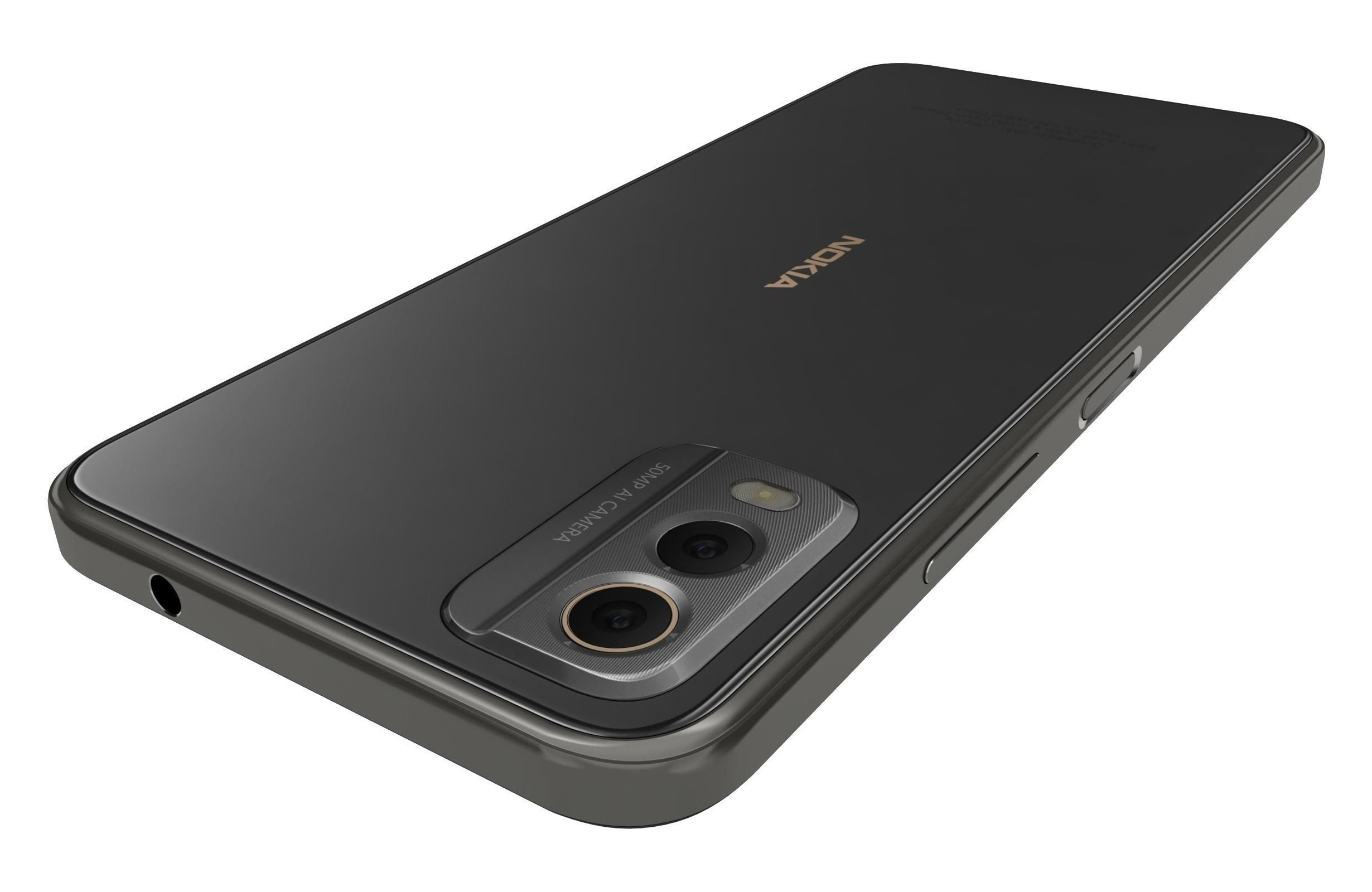 Nokia C32 Charcoal Low-poly 3D model_15