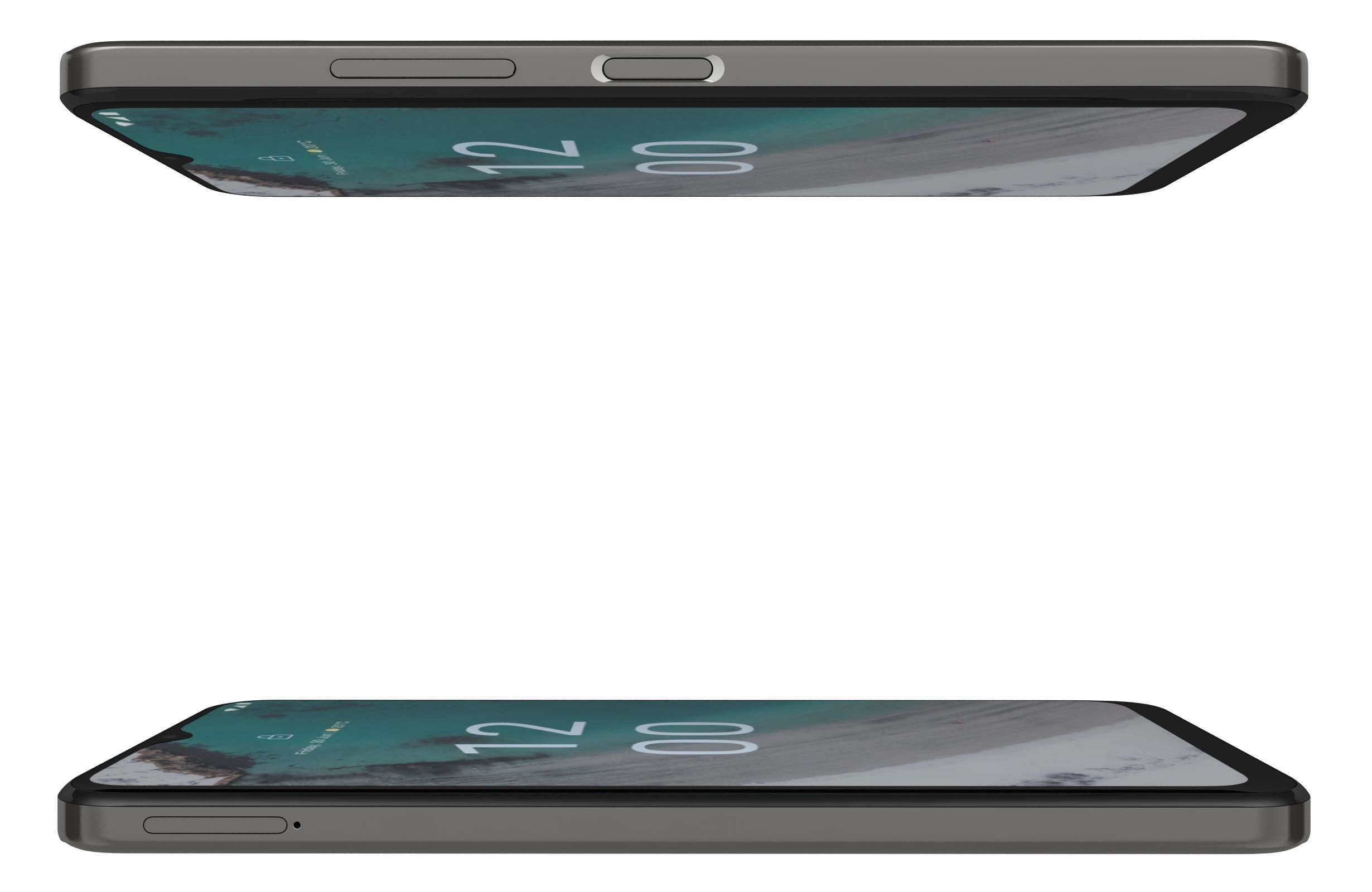 Nokia C32 Charcoal Low-poly 3D model_9