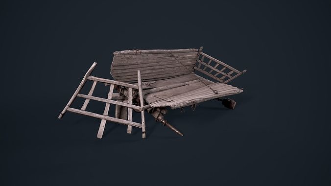 Cart 3D model Low-poly 3D model 6