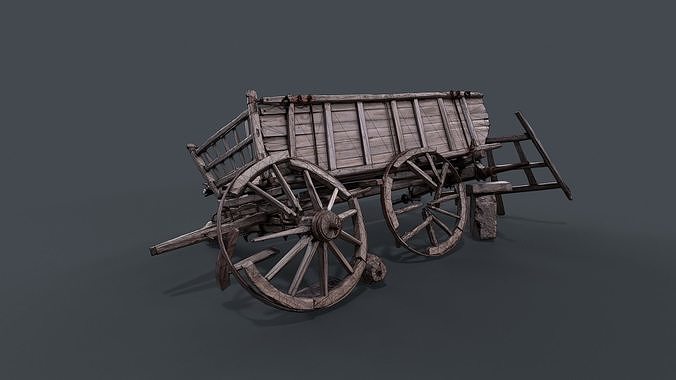 Cart 3D model Low-poly 3D model 4