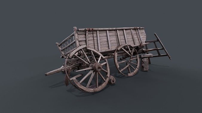 Cart 3D model Low-poly 3D model 2