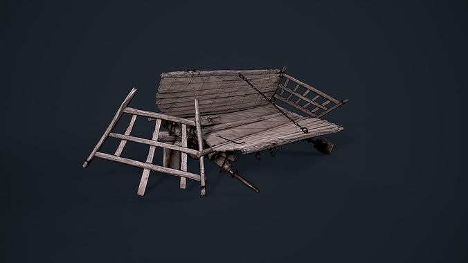 Cart 3D model Low-poly 3D model 7