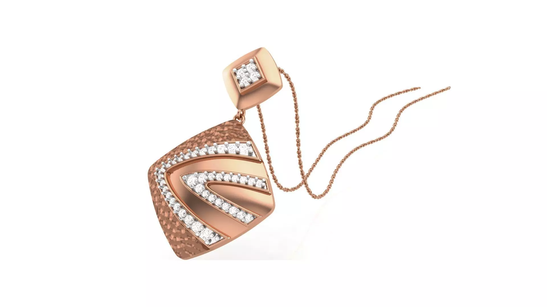 Classy Diamond Pendant Earrings Set renders 3dm stl obj 3mf  3D print model_0