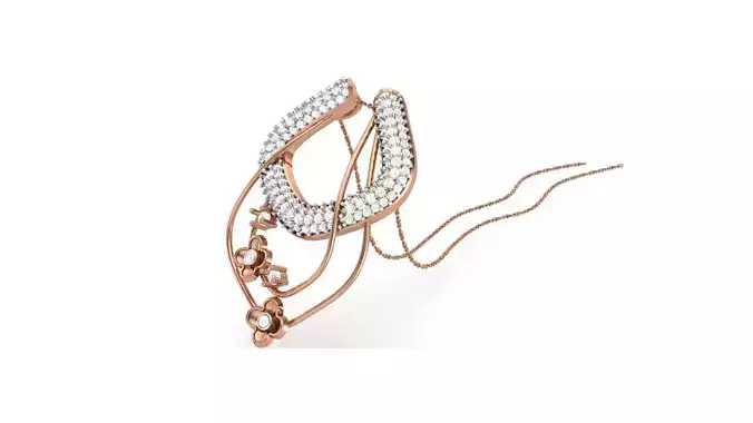 Classy Diamond Pendant Earrings Set renders 3dm stl obj 3mf  3D print model