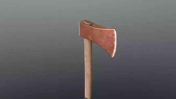 Axe - Copper Low-poly 3D model