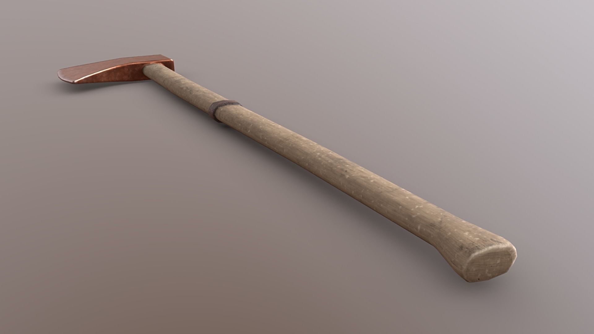 Axe - Copper Low-poly 3D model_4