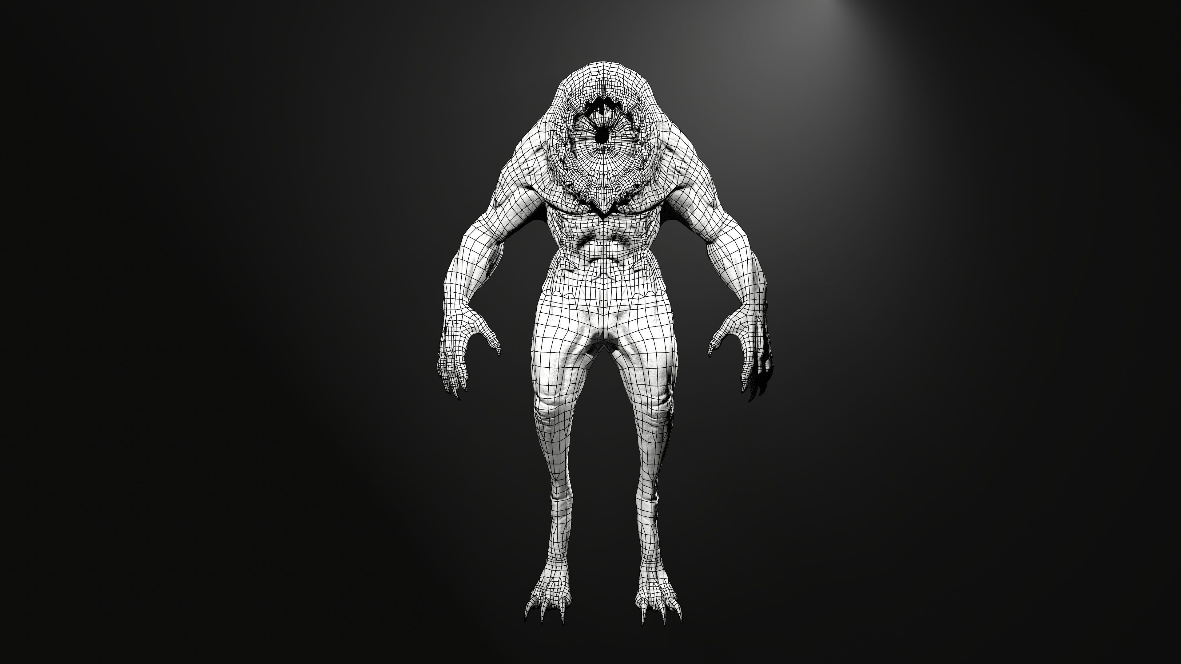 Warder Low-poly 3D model_9