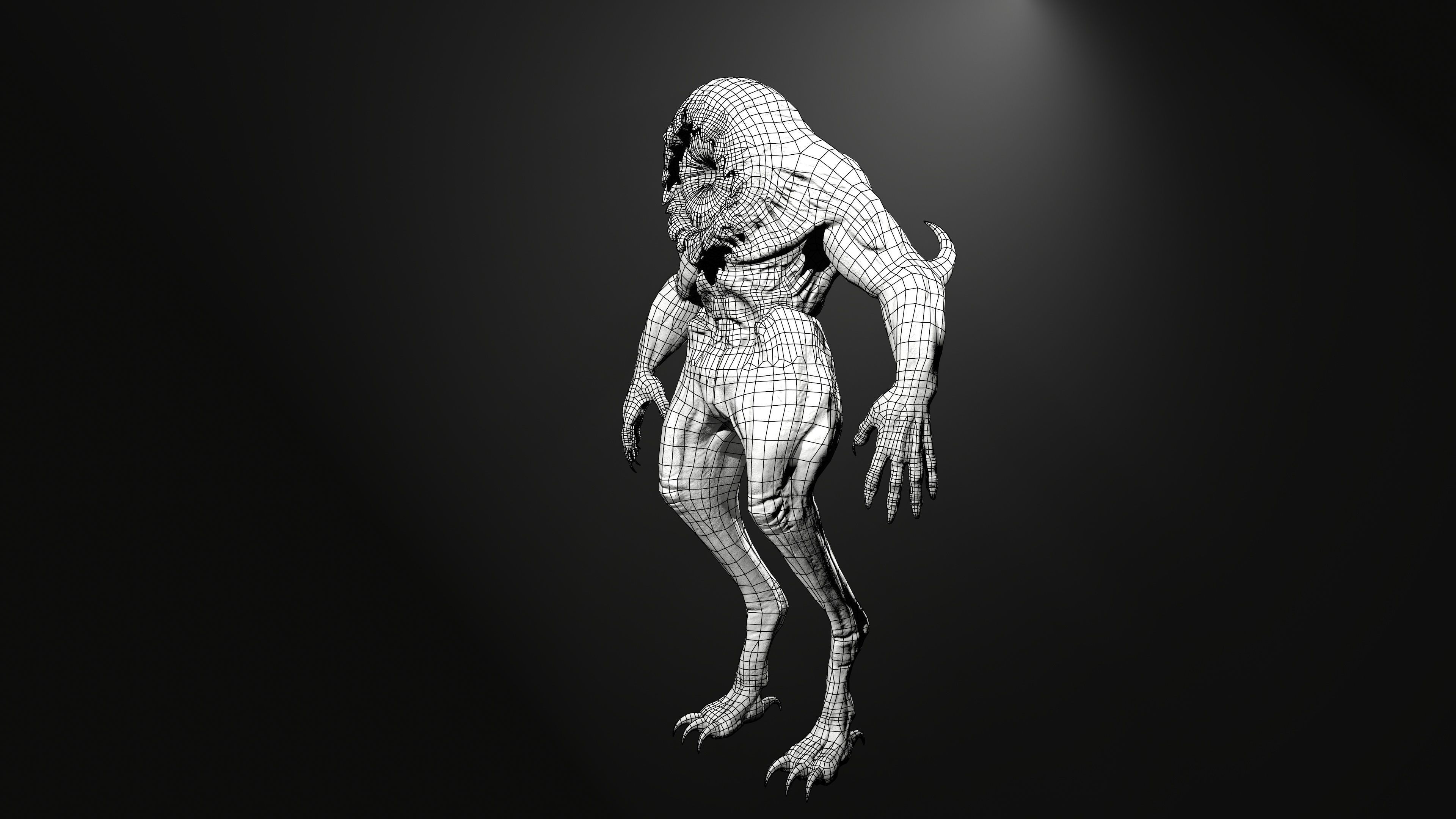 Warder Low-poly 3D model_10