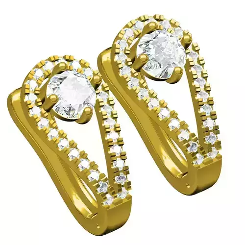 Moissanite Huggie Hoop Earrings