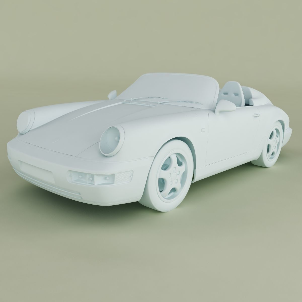 Porsche 911 964 Speedster 3D model_9