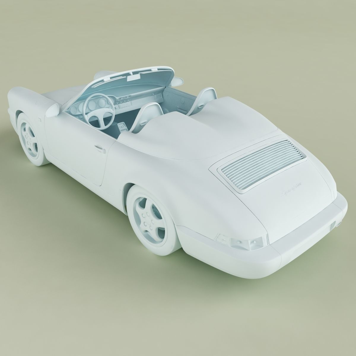 Porsche 911 964 Speedster 3D model_10