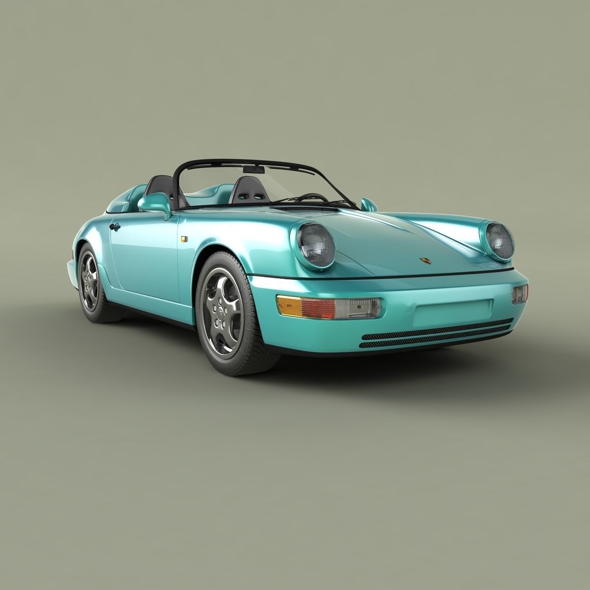Porsche 911 964 Speedster 3D model_11