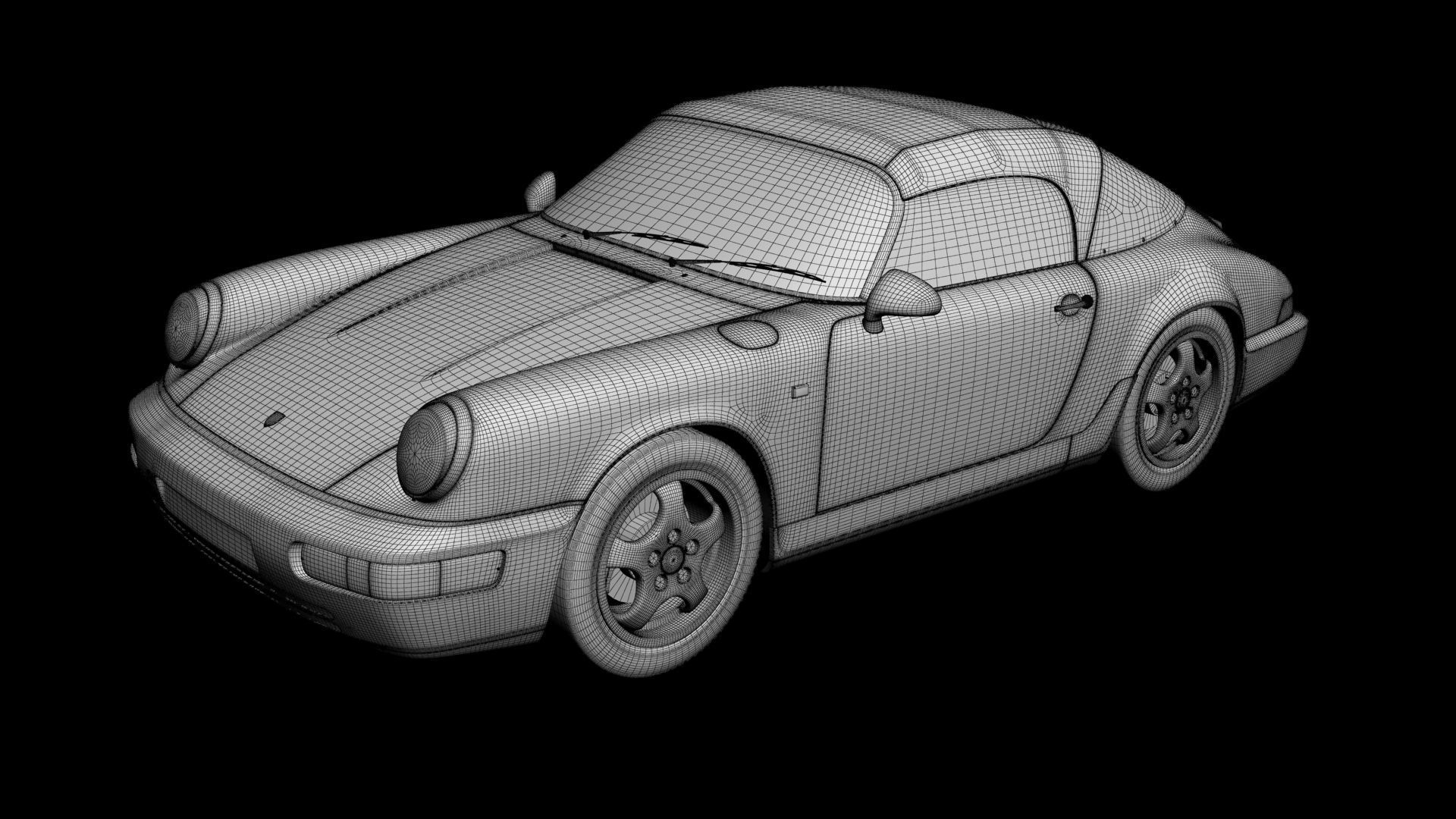Porsche 911 964 Speedster 3D model_13