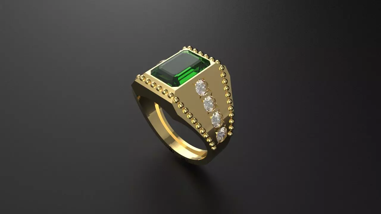 Emerald Ring Free 3D print model