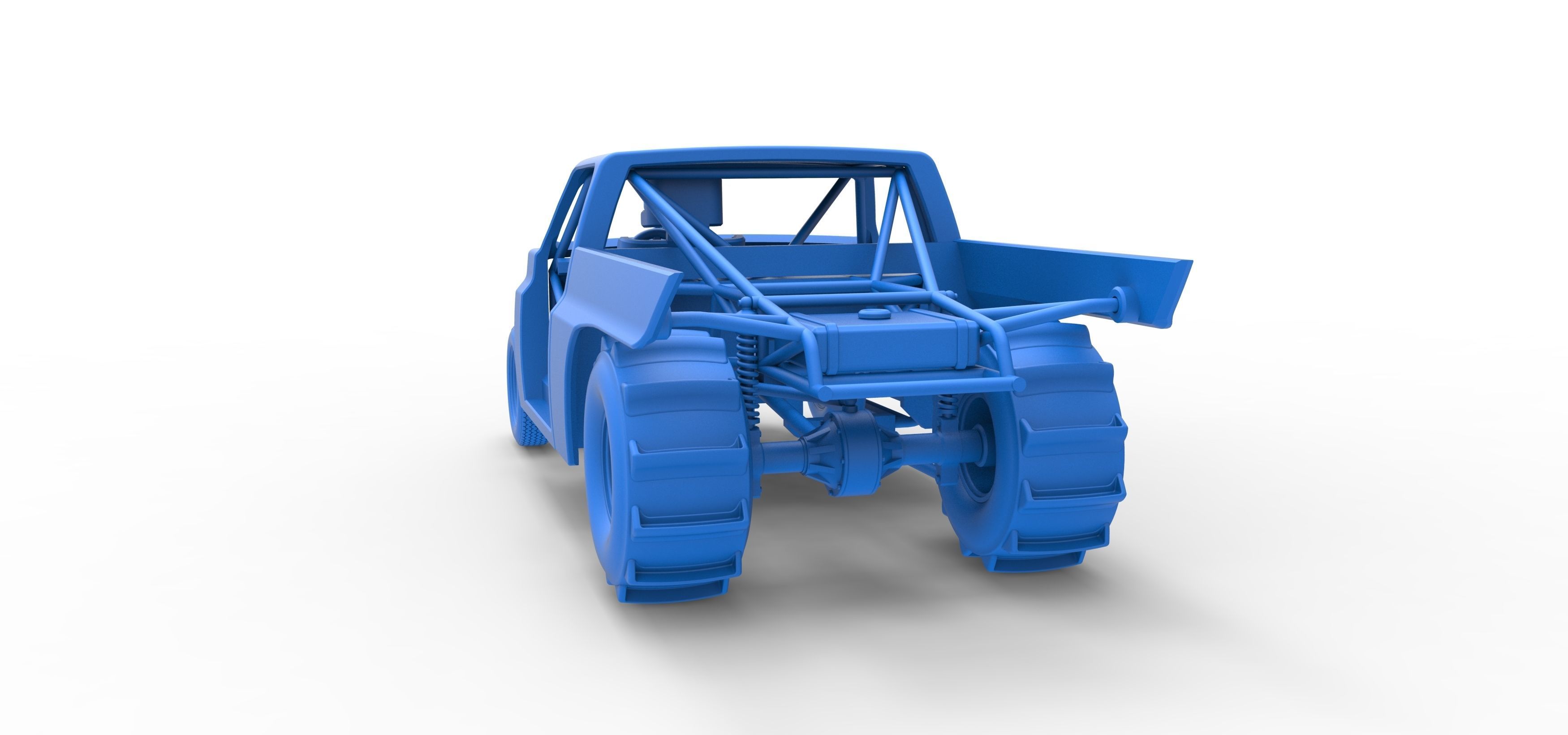 Dirt Dragster truck Scale 1 to 25 3D print model_29
