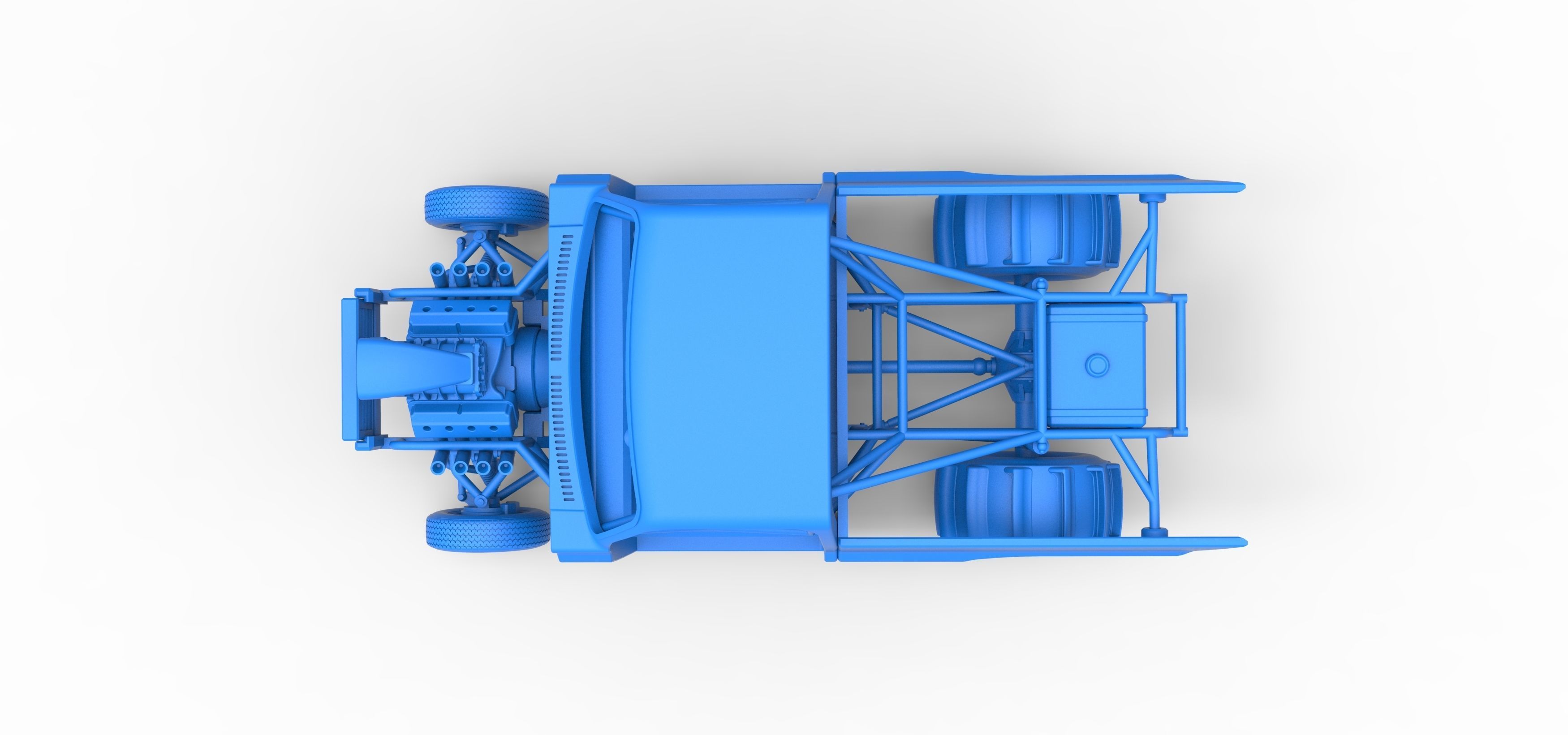 Dirt Dragster truck Scale 1 to 25 3D print model_27