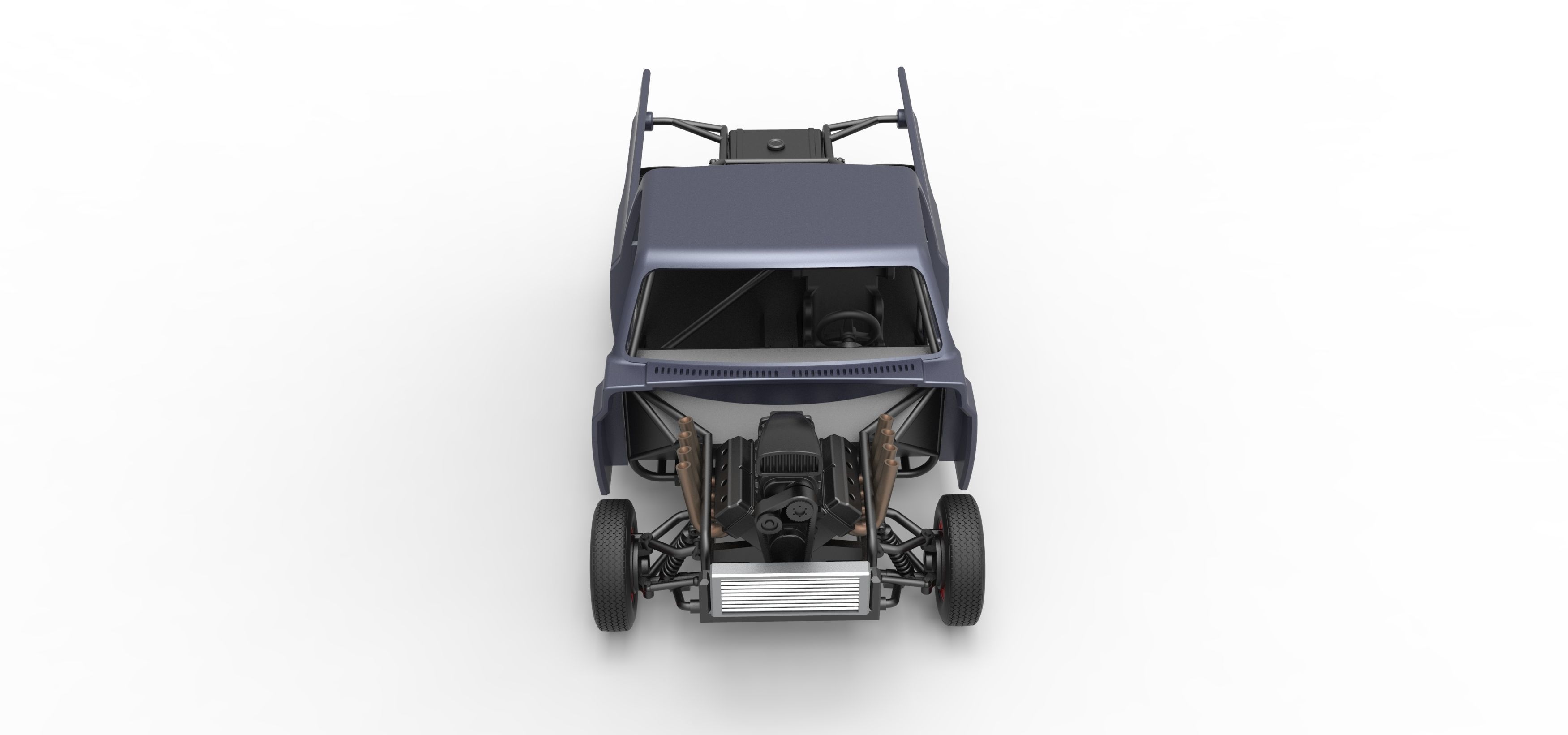 Dirt Dragster truck Scale 1 to 25 3D print model_7