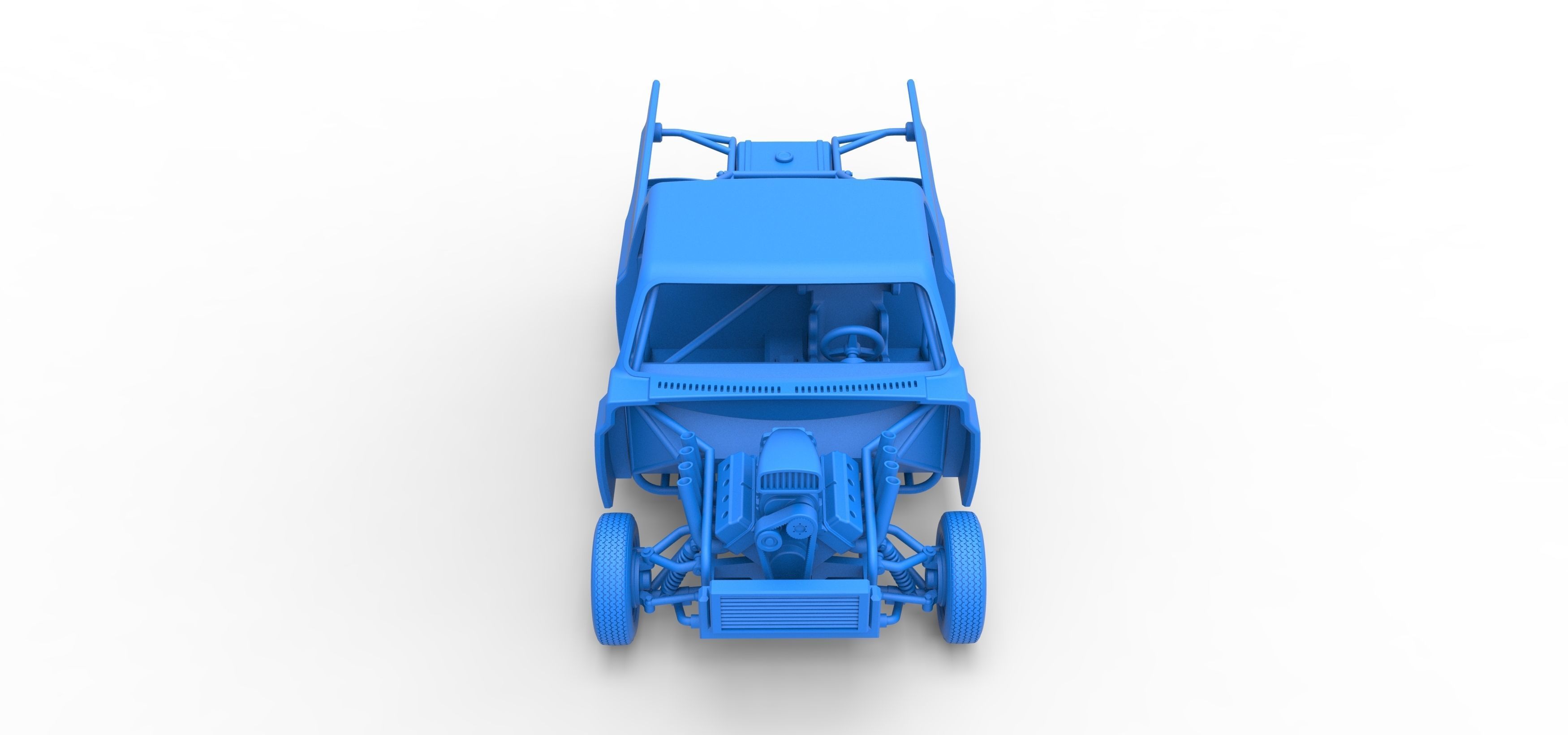 Dirt Dragster truck Scale 1 to 25 3D print model_23