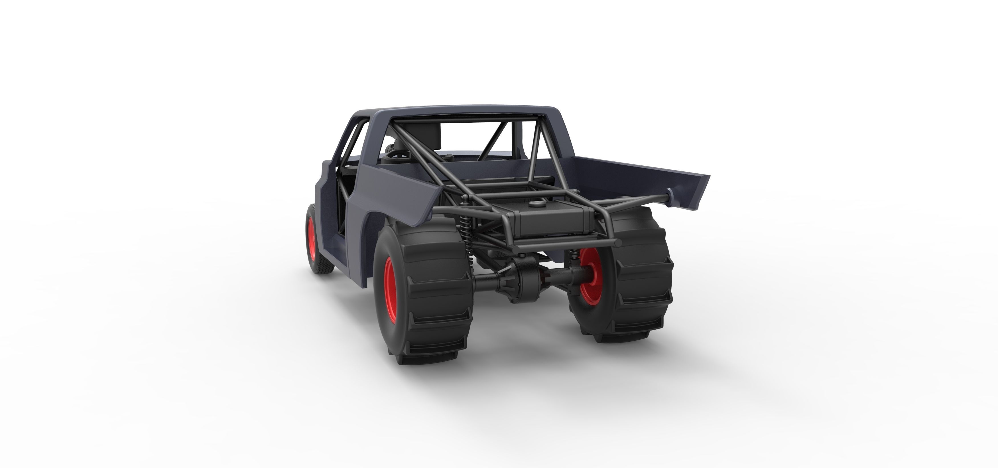 Dirt Dragster truck Scale 1 to 25 3D print model_13