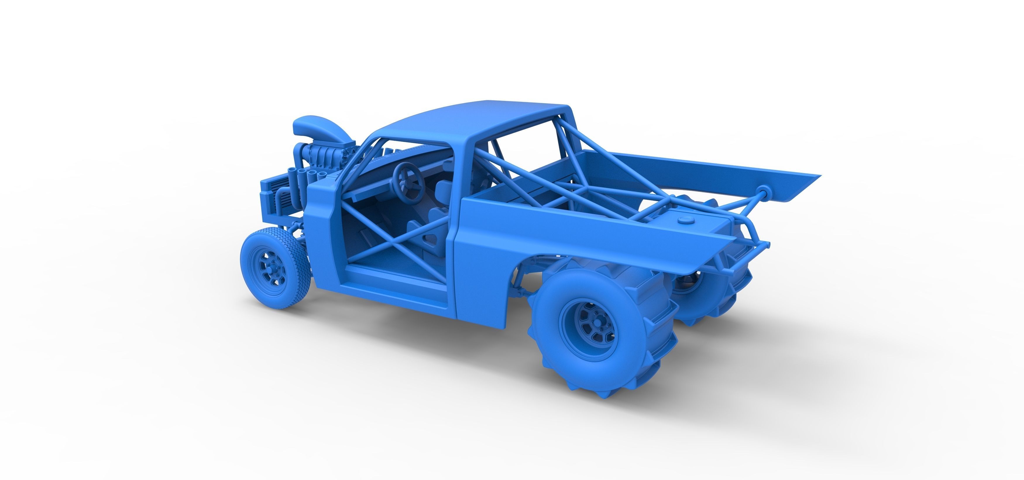Dirt Dragster truck Scale 1 to 25 3D print model_28