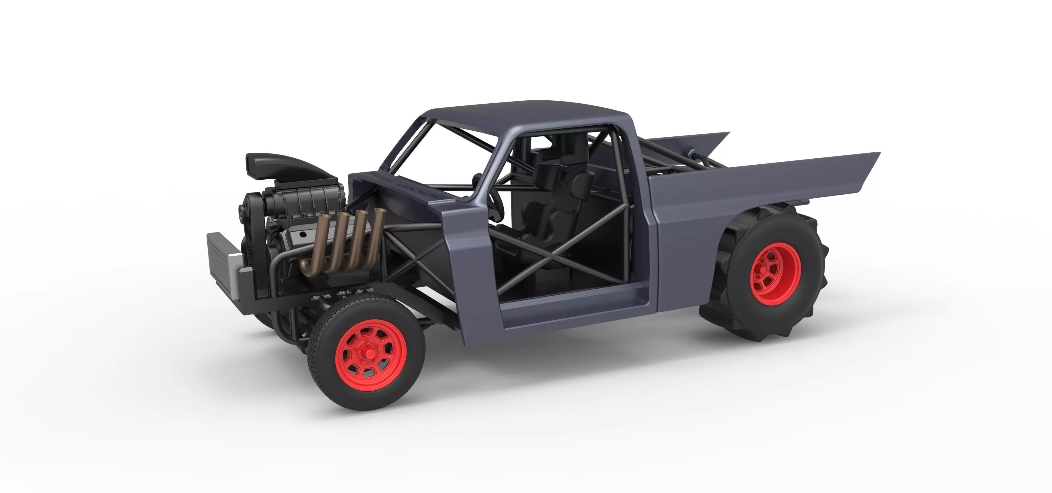 Dirt Dragster truck Scale 1 to 25 3D print model_0