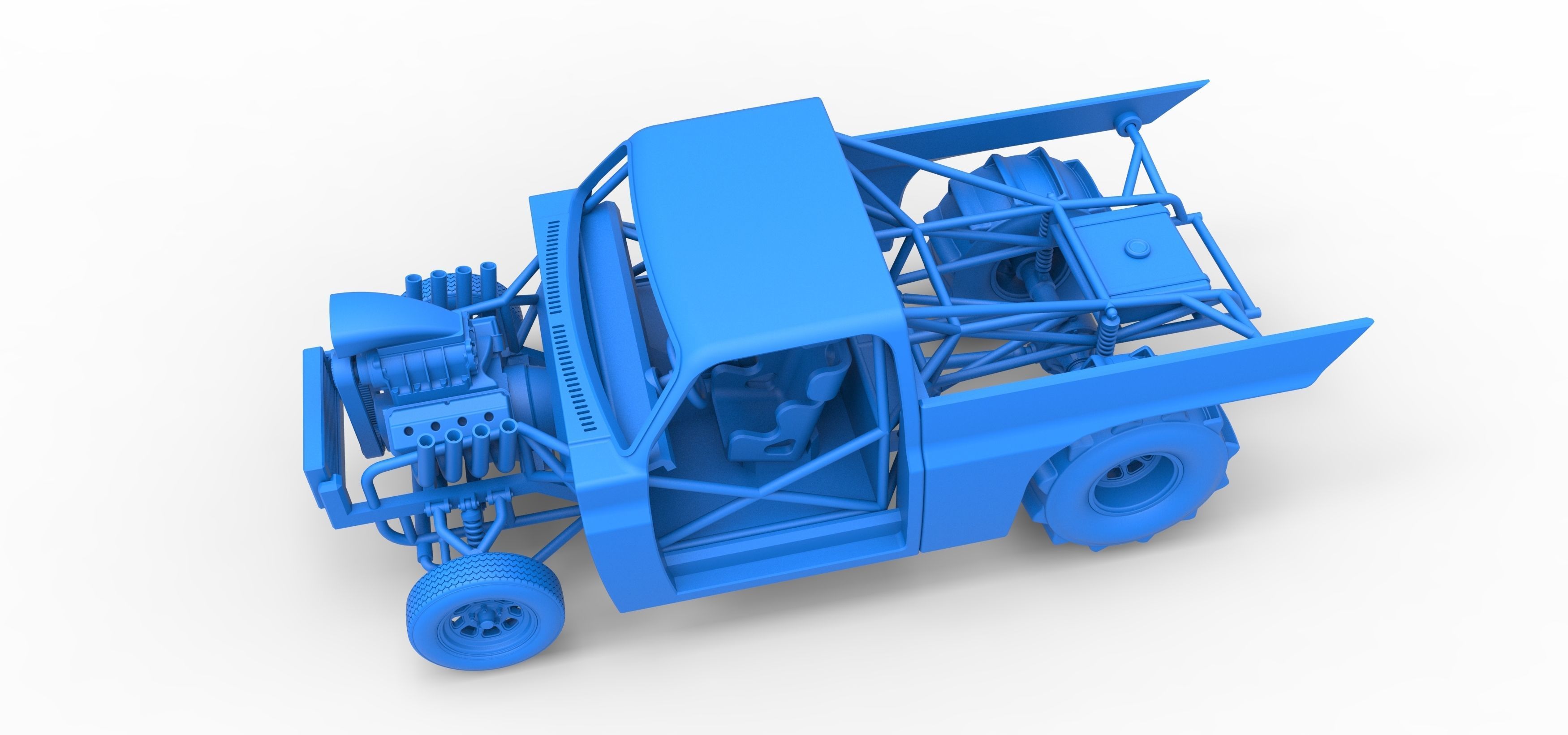 Dirt Dragster truck Scale 1 to 25 3D print model_20