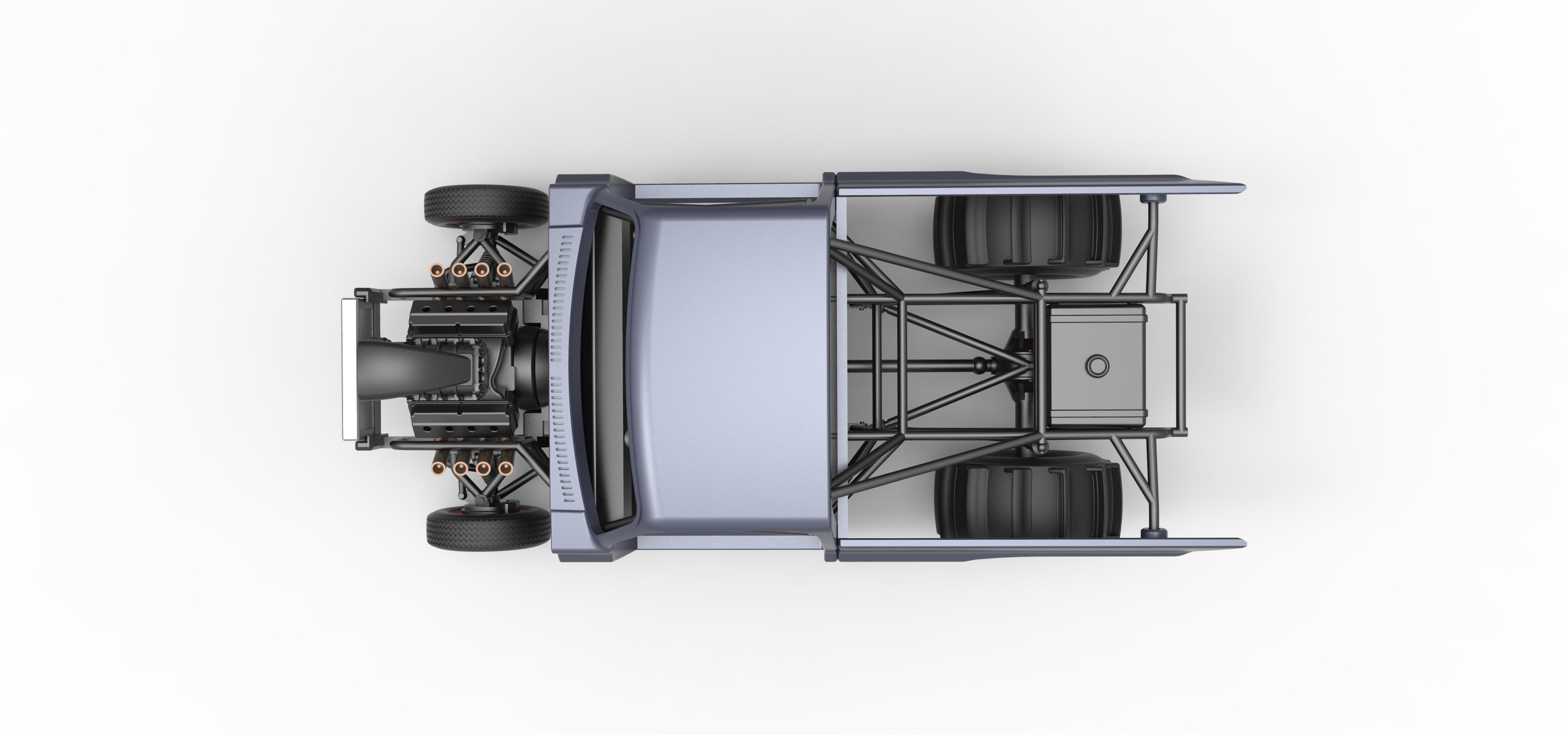 Dirt Dragster truck Scale 1 to 25 3D print model_11