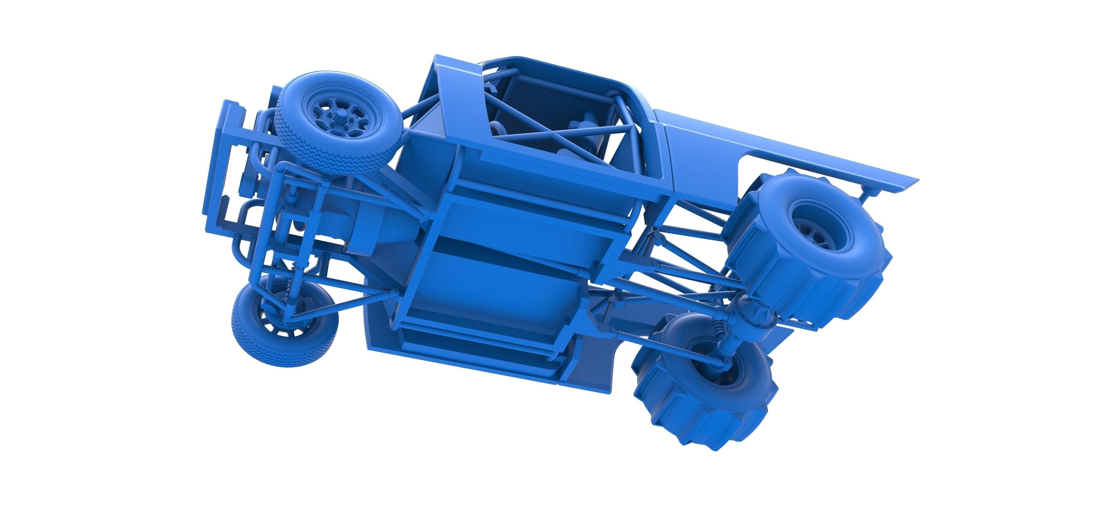 Dirt Dragster truck Scale 1 to 25 3D print model_19