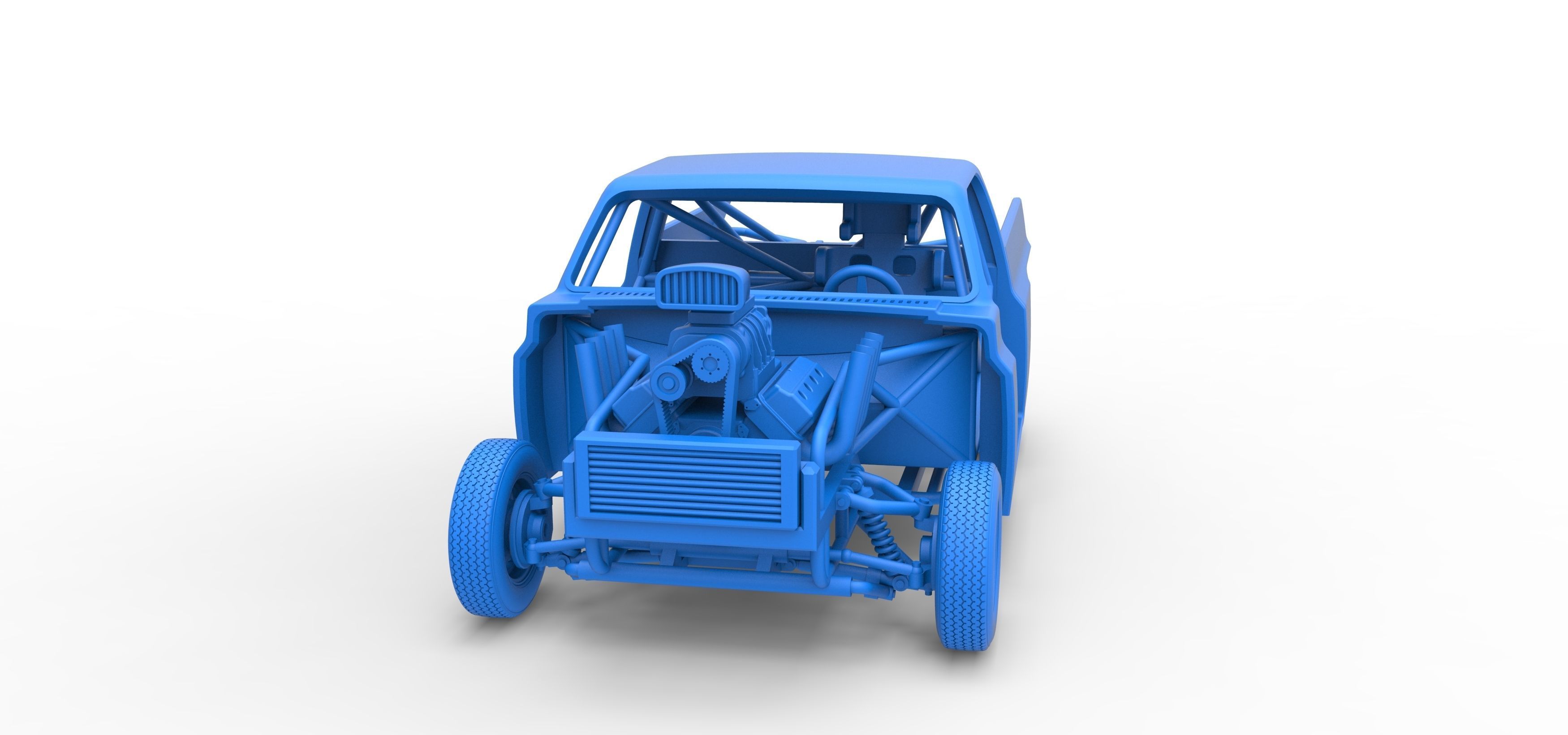 Dirt Dragster truck Scale 1 to 25 3D print model_21