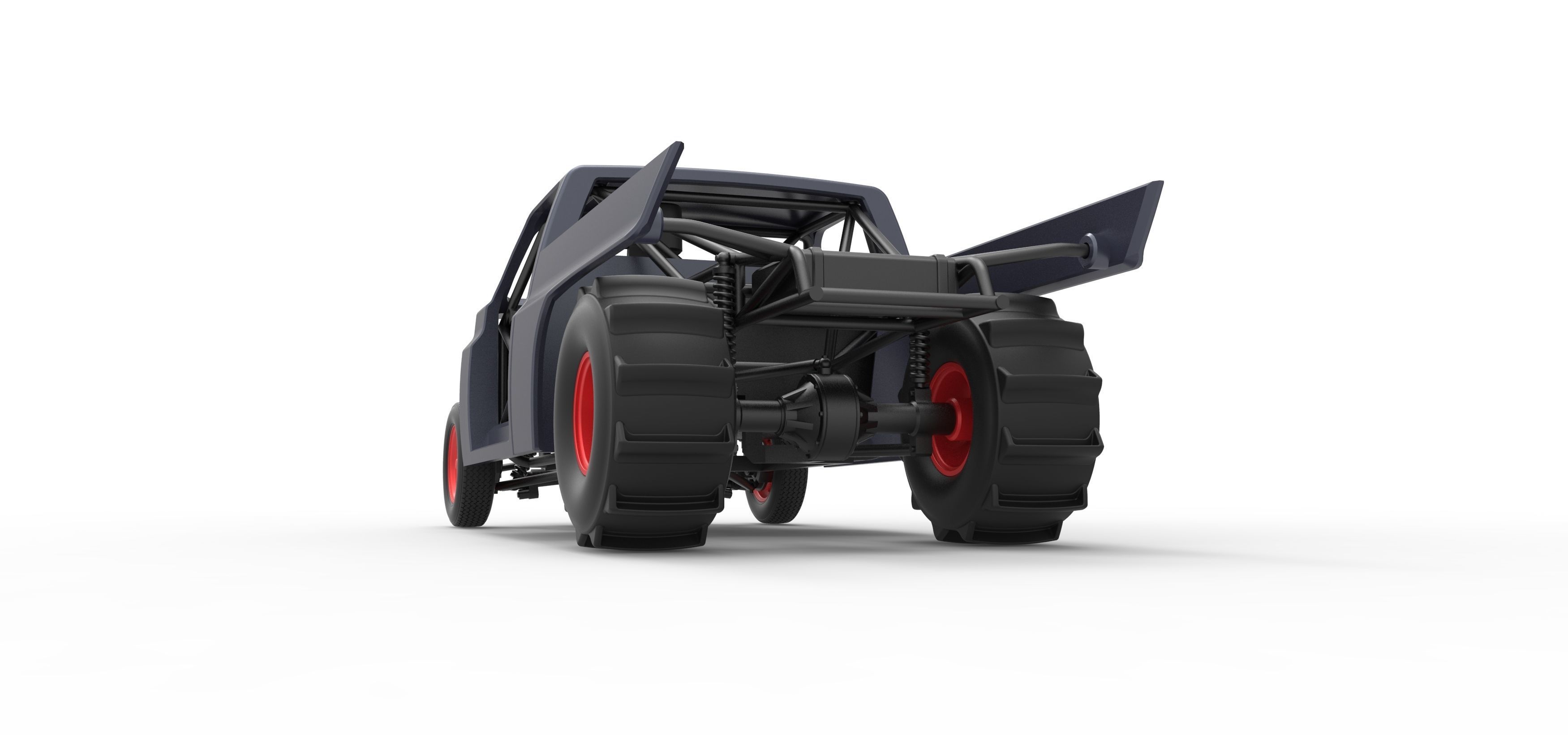 Dirt Dragster truck Scale 1 to 25 3D print model_14