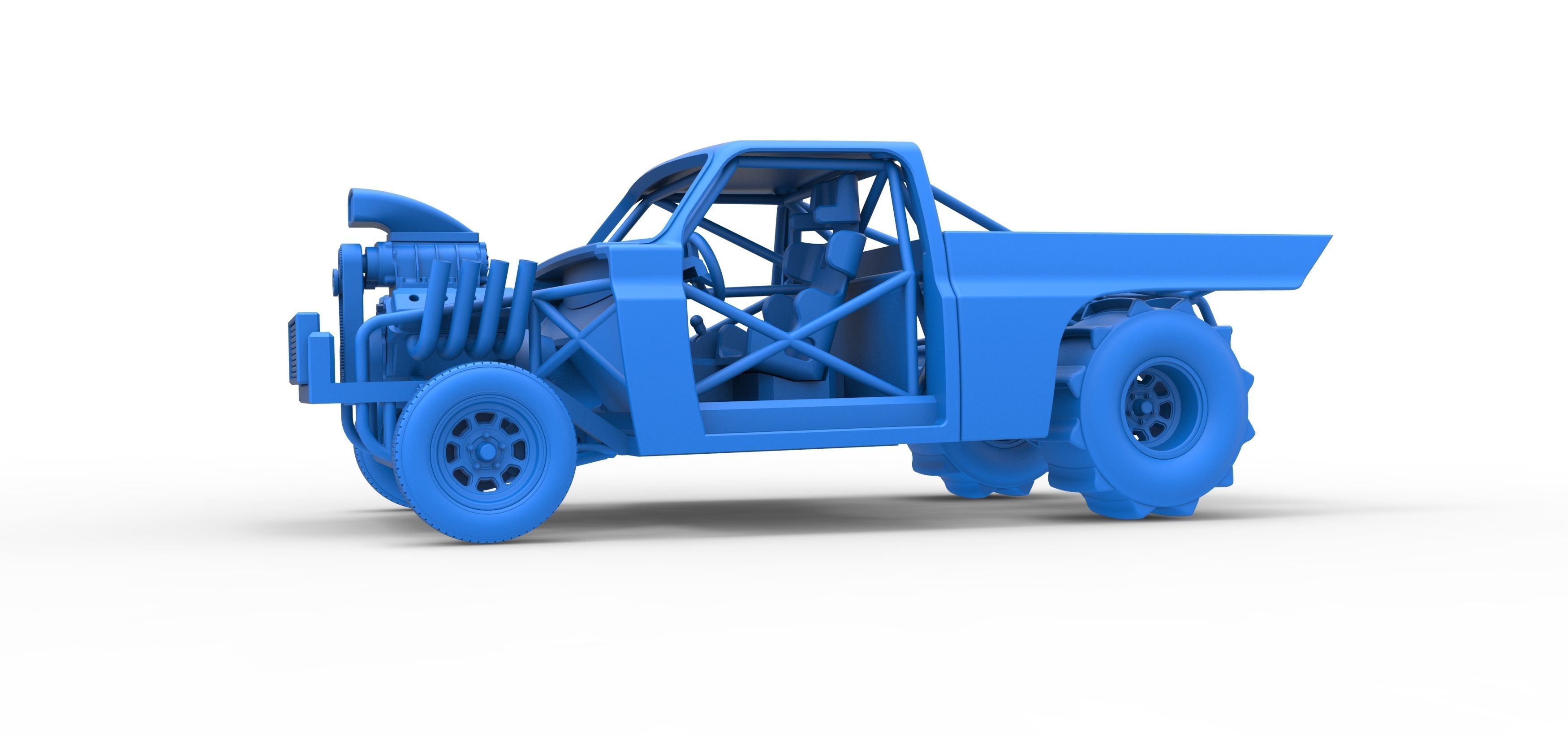 Dirt Dragster truck Scale 1 to 25 3D print model_18