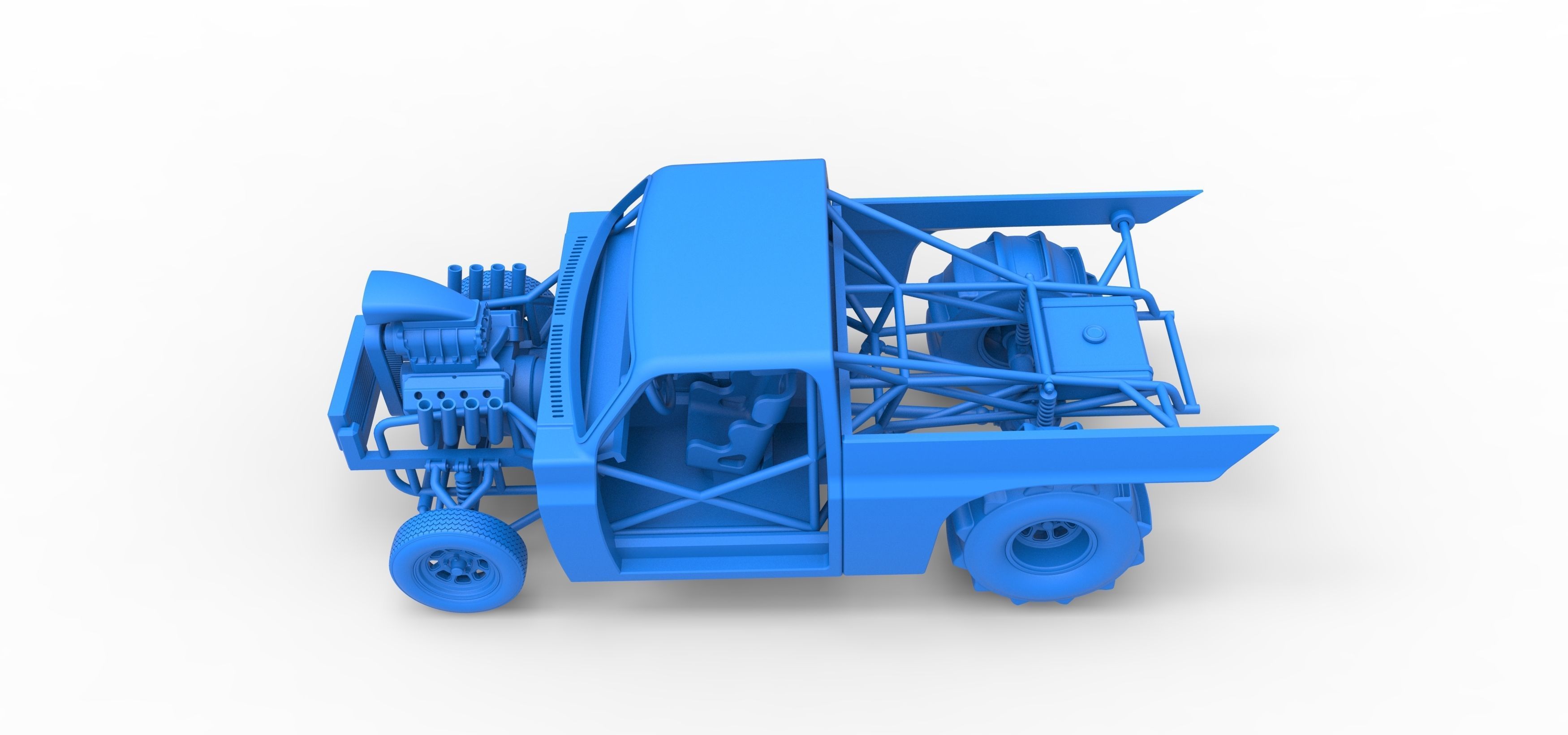 Dirt Dragster truck Scale 1 to 25 3D print model_26