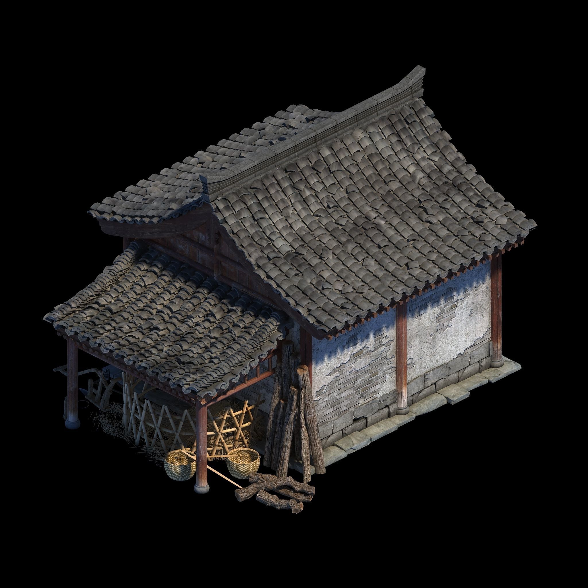 Ancient and Old Buildings in Asia 3D model | CGTrader