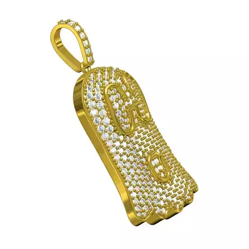 Diamond Emoji Ghost Hip Hop Pendant