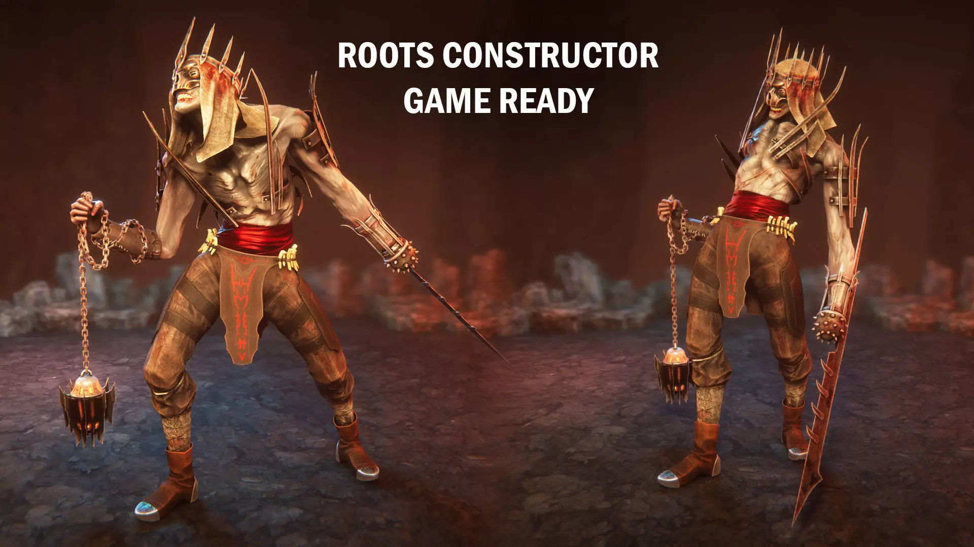 Cultist Low-poly 3D model_0