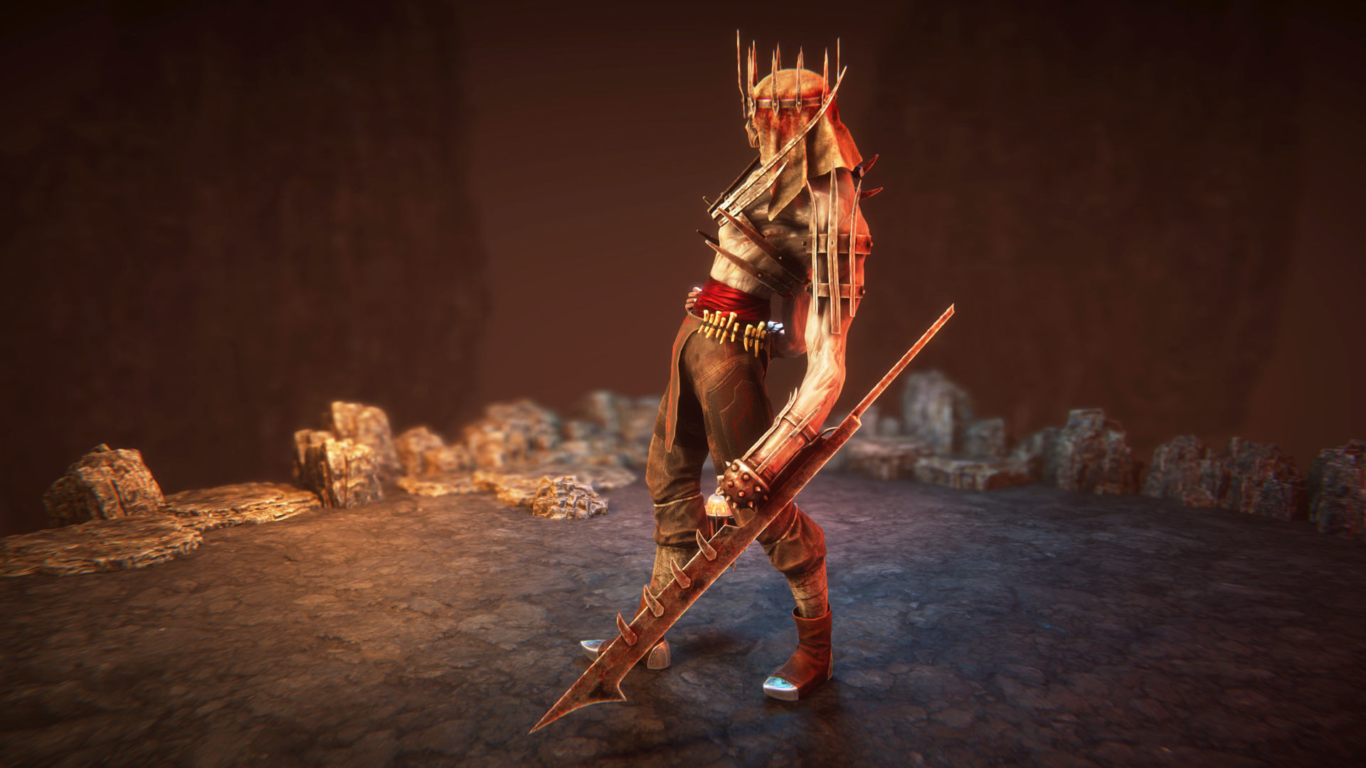 Cultist Low-poly 3D model_6