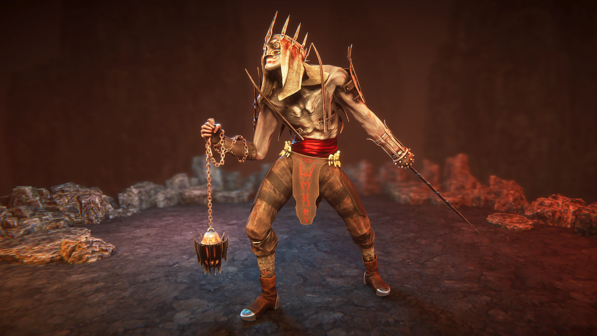 Cultist Low-poly 3D model_3