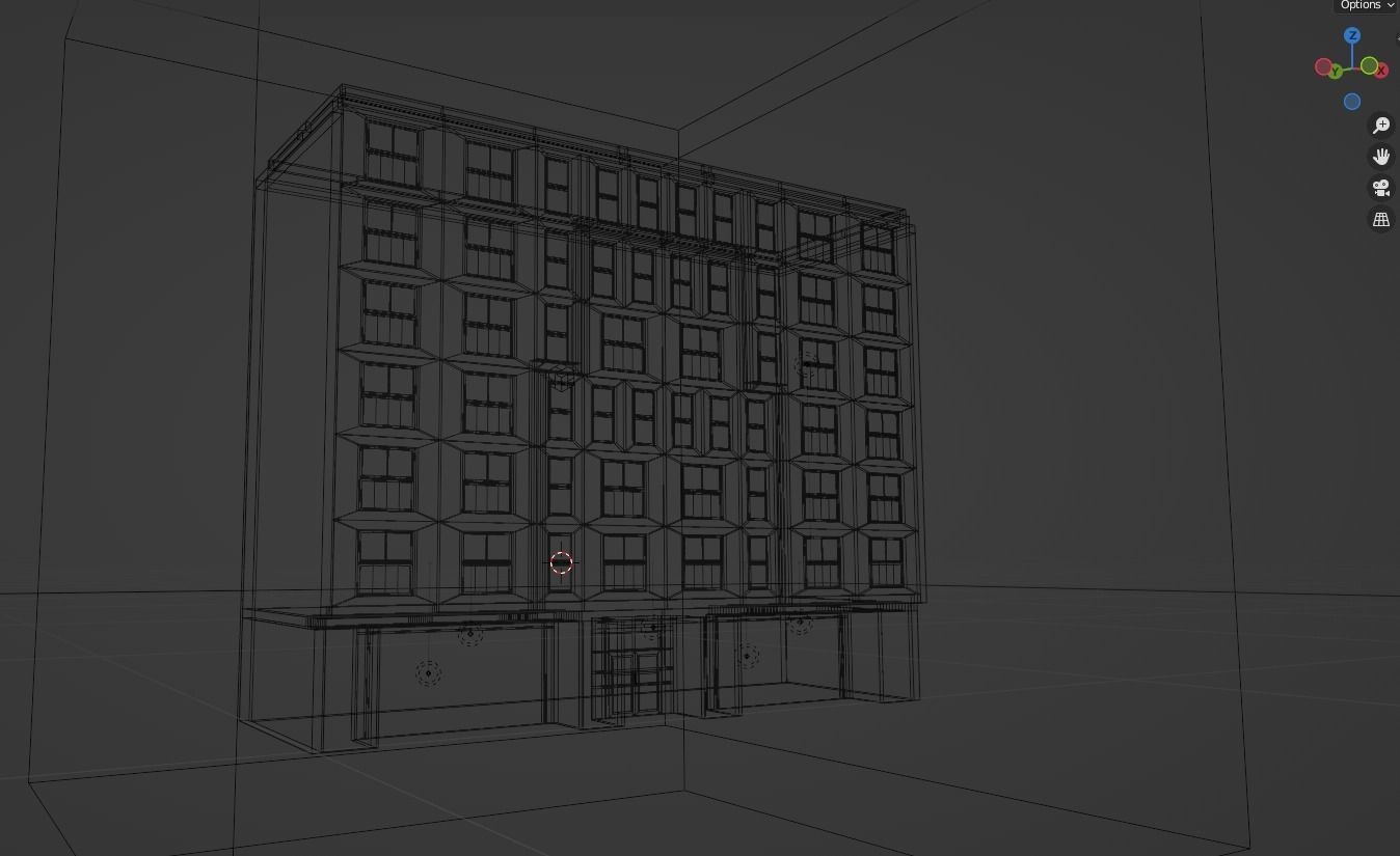 Modern Building Low-poly 3D model_6