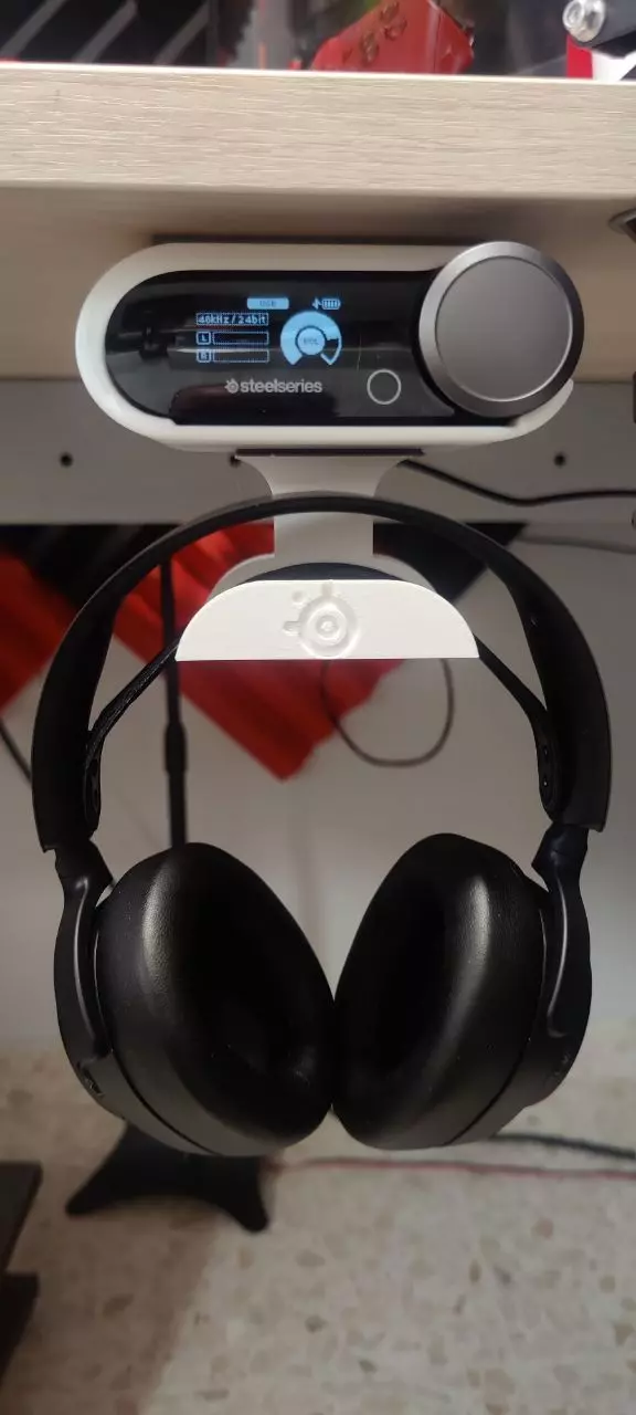 STEELSERIES ARCTIS NOVA PRO DAC AND HEADSET SUPPORT 3D print model