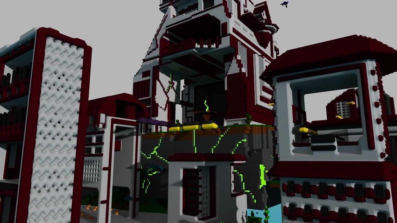 fly city Free low-poly 3D model_9