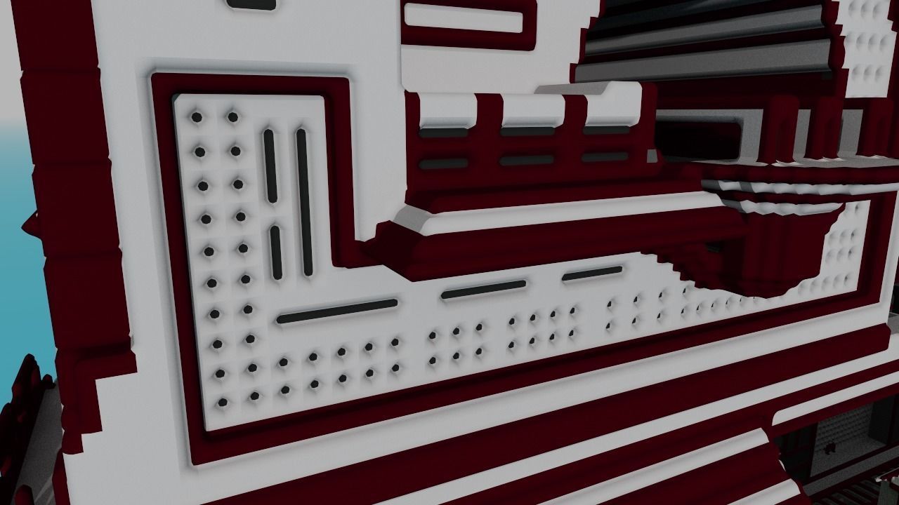 fly city Free low-poly 3D model_12