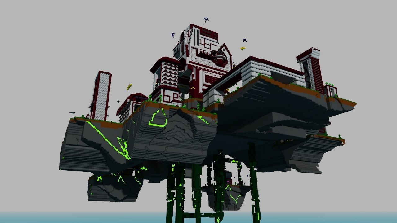 fly city Free low-poly 3D model_15