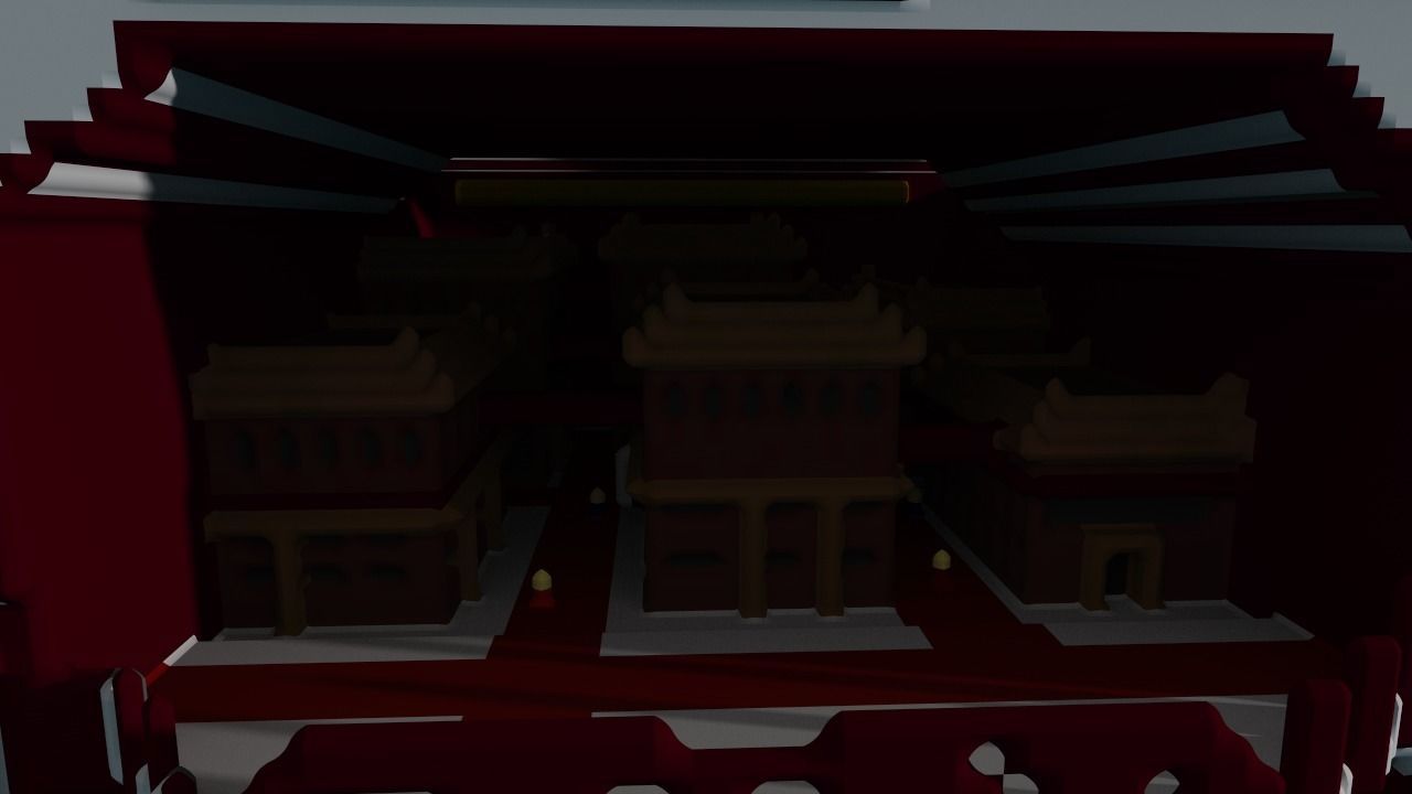 fly city Free low-poly 3D model_1