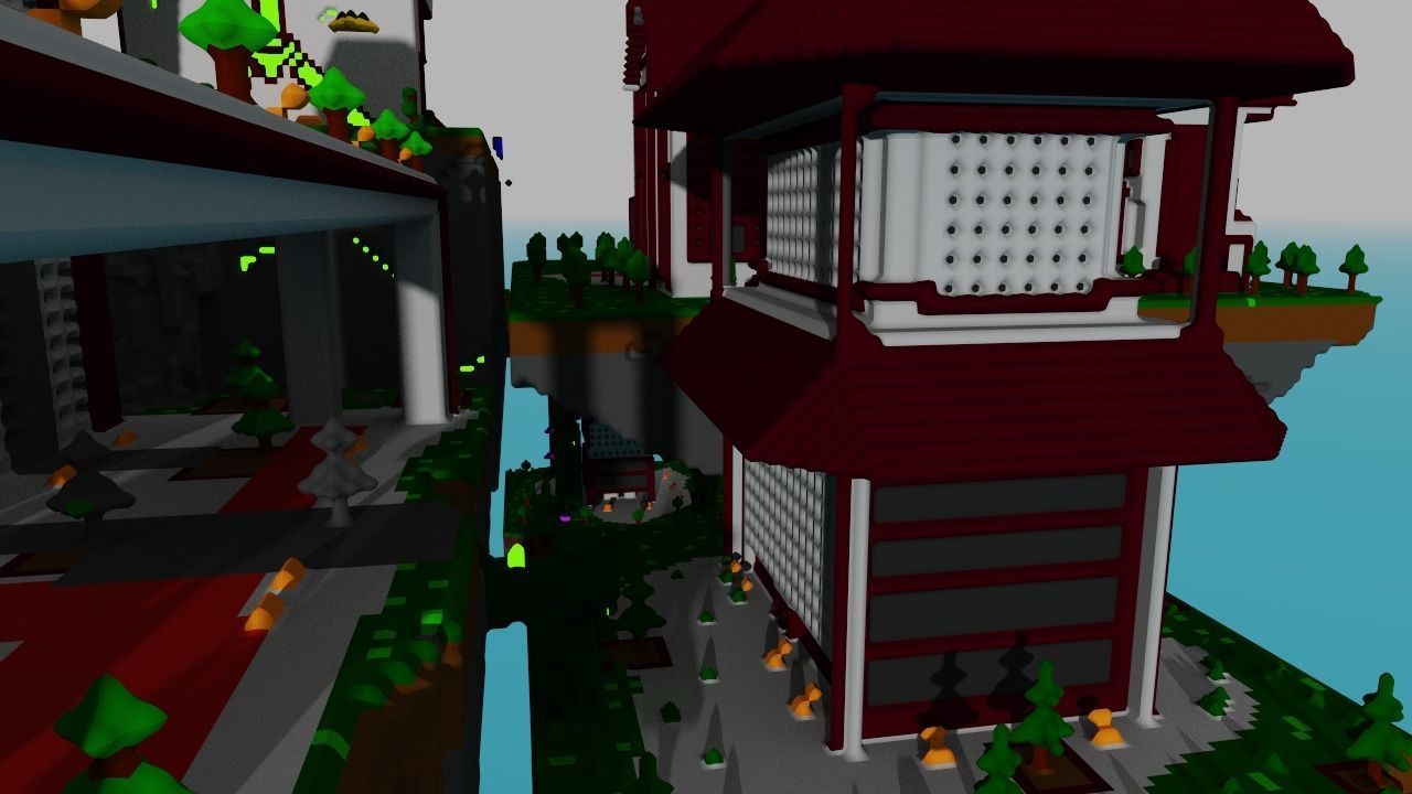 fly city Free low-poly 3D model_8