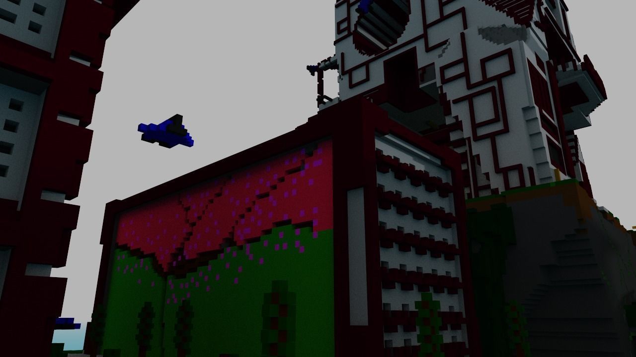 fly city Free low-poly 3D model_13