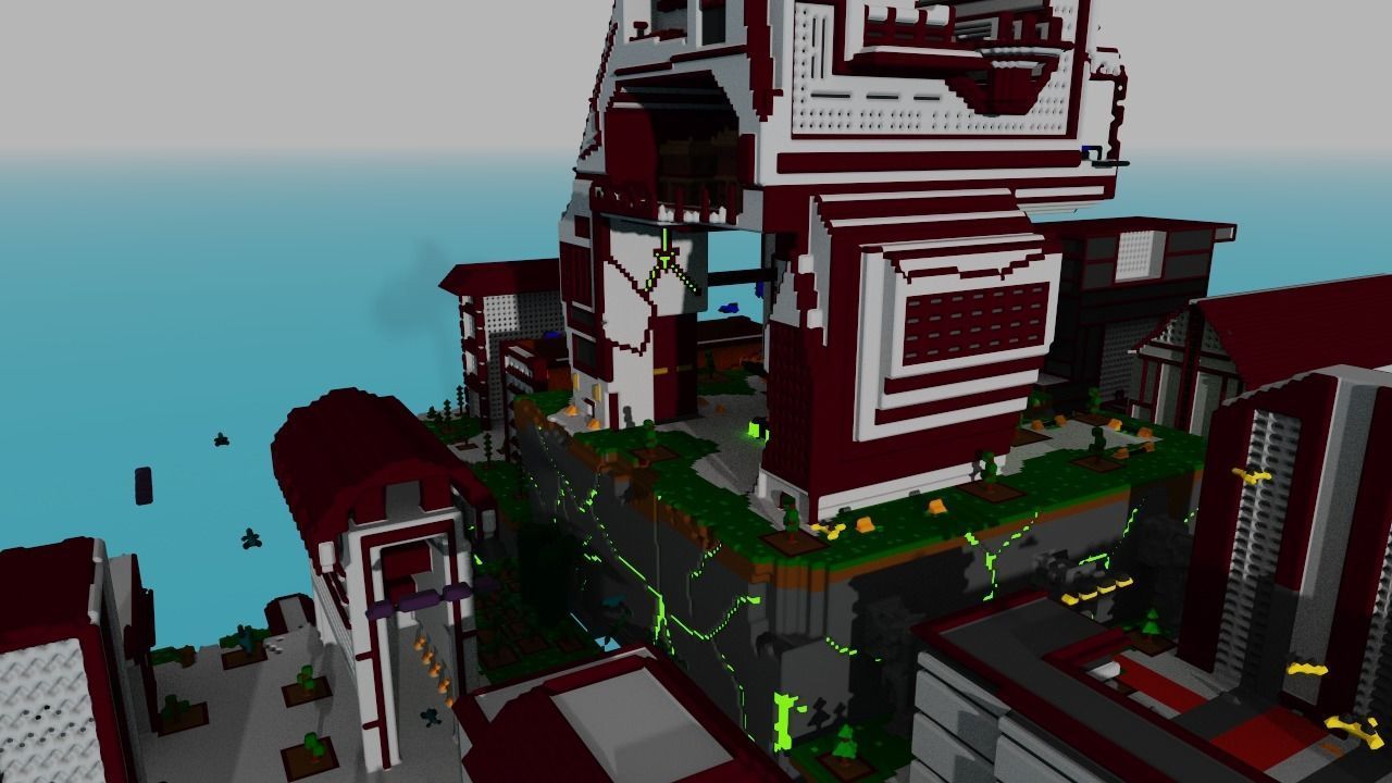 fly city Free low-poly 3D model_4