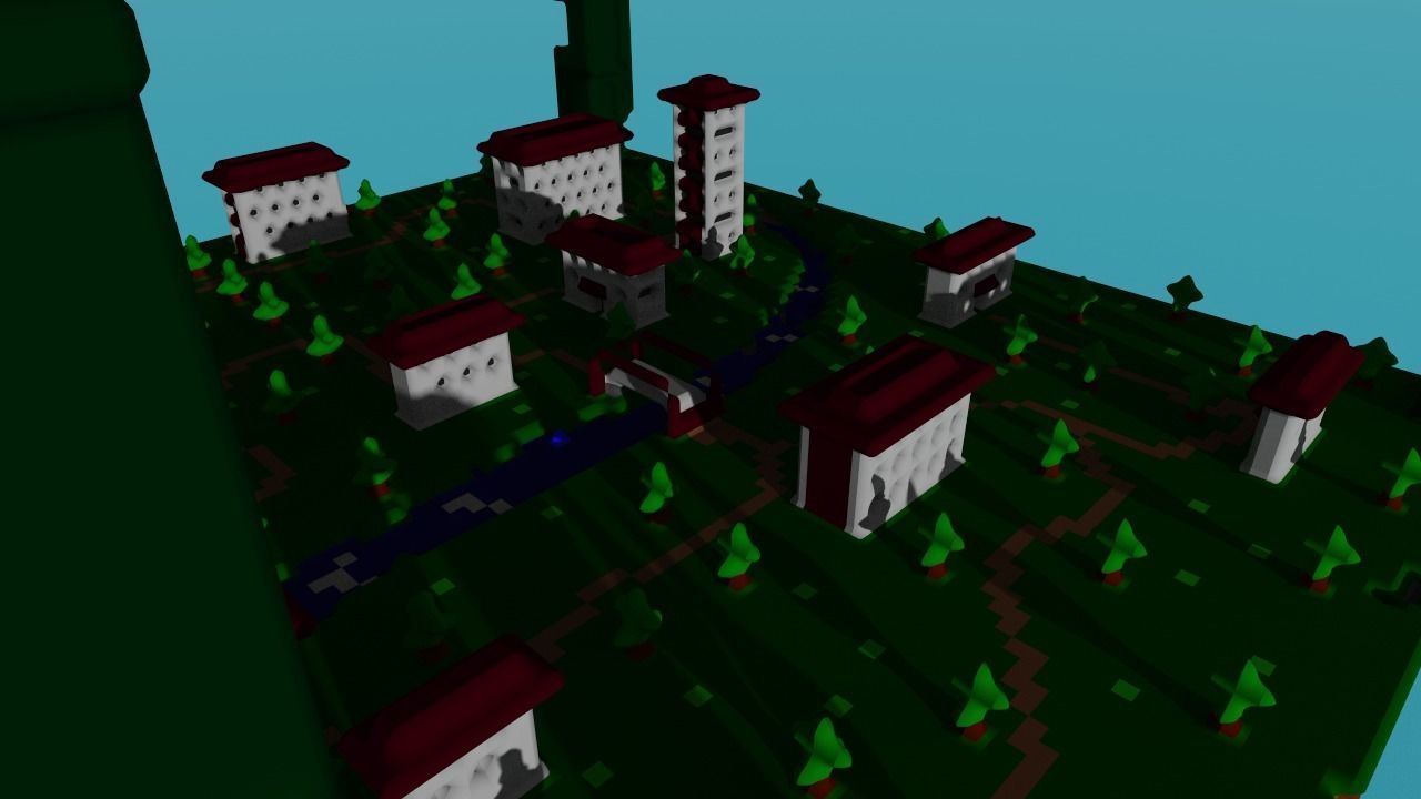 fly city Free low-poly 3D model_11