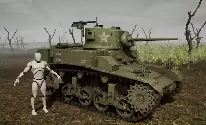 M3 Stuart Light US Tank 